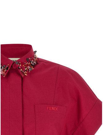 Рубашка, блузка FENDI Shirt with embroidery (FS8363AWAEF1WX3) #