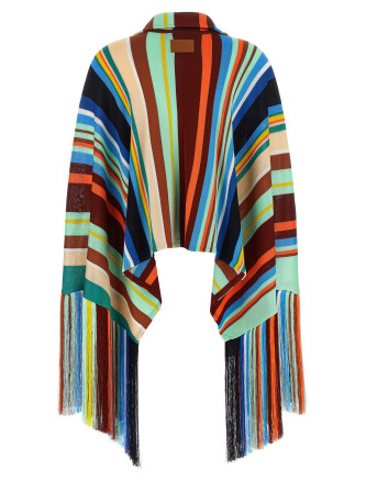 Накидка FENDI Striped poncho with fringes (FZJ612AYBZF0ZA0) #