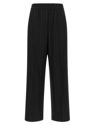 Брюки BRUNELLO CUCINELLI Micro sequin pinstripe pants