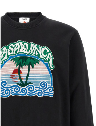 Толстовка CASABLANCA 'Palm Tree Emblem' (MPF26JTP29301PALMTREEEMBLEM) #