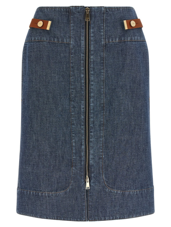 Миди FENDI Chambray denim skirt (FLQ609AW8HF0QB0) #1