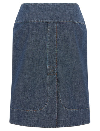 Миди FENDI Chambray denim skirt (FLQ609AW8HF0QB0) #