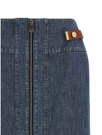 Миди FENDI Chambray denim skirt (FLQ609AW8HF0QB0) #