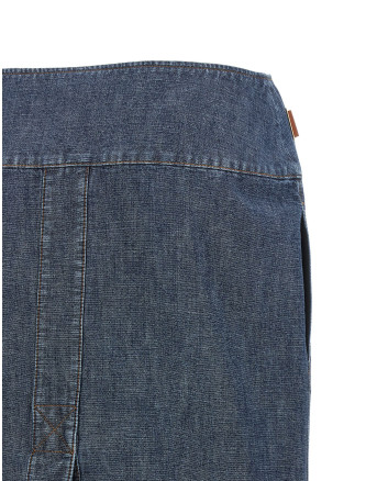 Миди FENDI Chambray denim skirt (FLQ609AW8HF0QB0) #