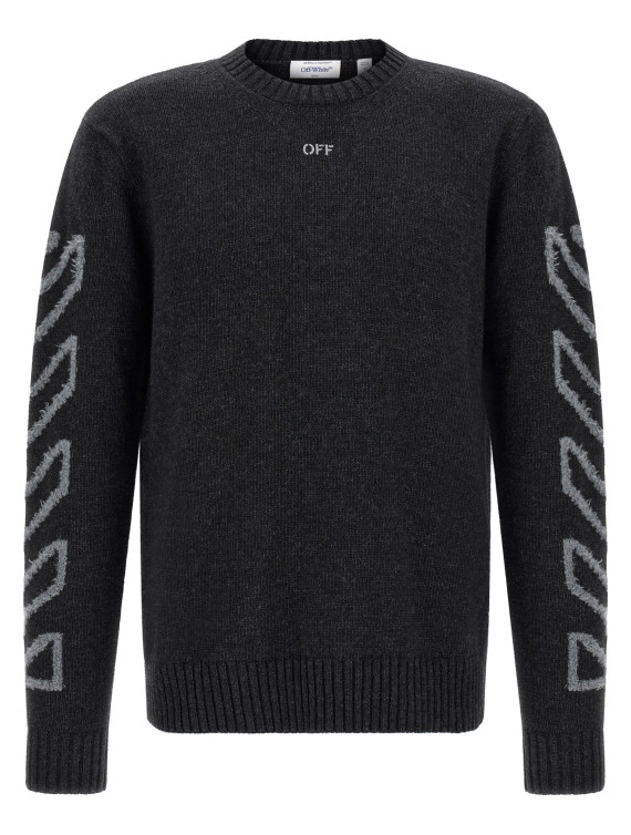 Свитер, кардиган OFF-WHITE 'Diag Arrow Fuzzy' (OMHE087F26KNI00100010010) #1