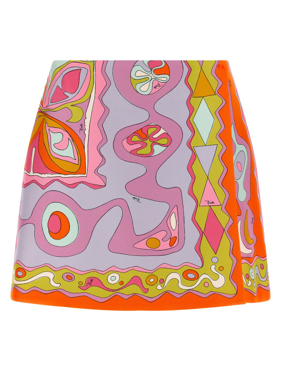 'Angoli' print twill skirt (6HRV366H863059) #1