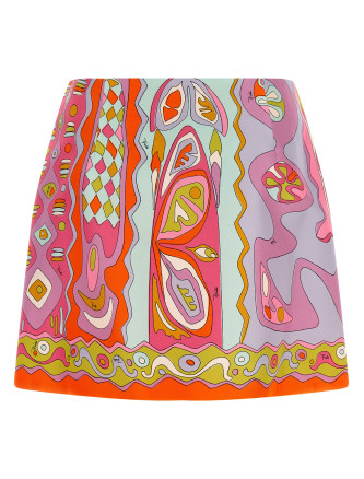 'Angoli' print twill skirt (6HRV366H863059) #
