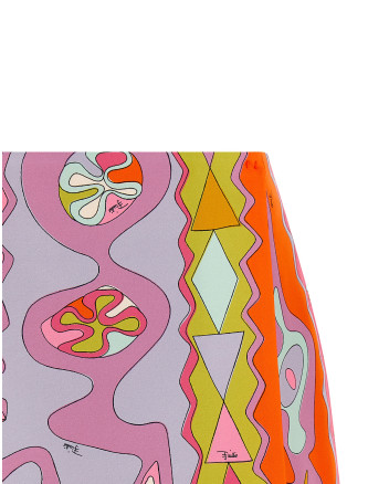 'Angoli' print twill skirt (6HRV366H863059) #