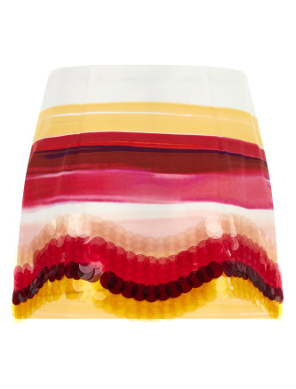 Макси FENDI Striped cotton skirt (FQ7744AWADF1WX3) #