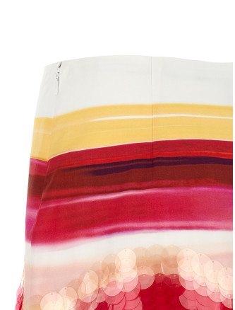 Макси FENDI Striped cotton skirt (FQ7744AWADF1WX3) #