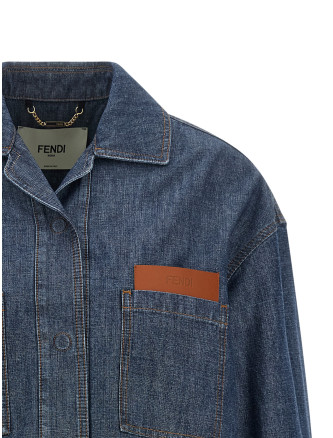 Джинсовая куртка FENDI Chambray denim jacket (FLF861AW8HF0QB0) #