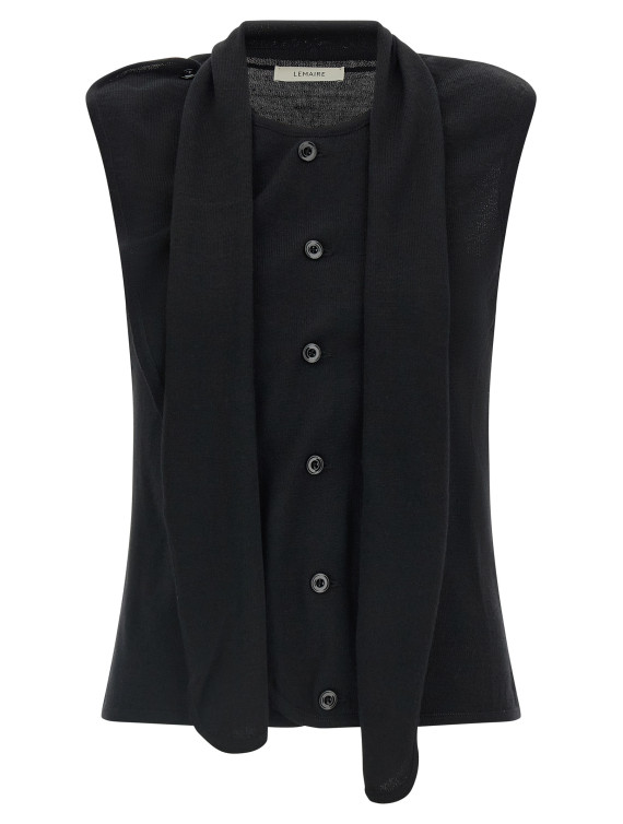 Жилет LEMAIRE Draped panel vest (PO0053LK1063BK999) #1