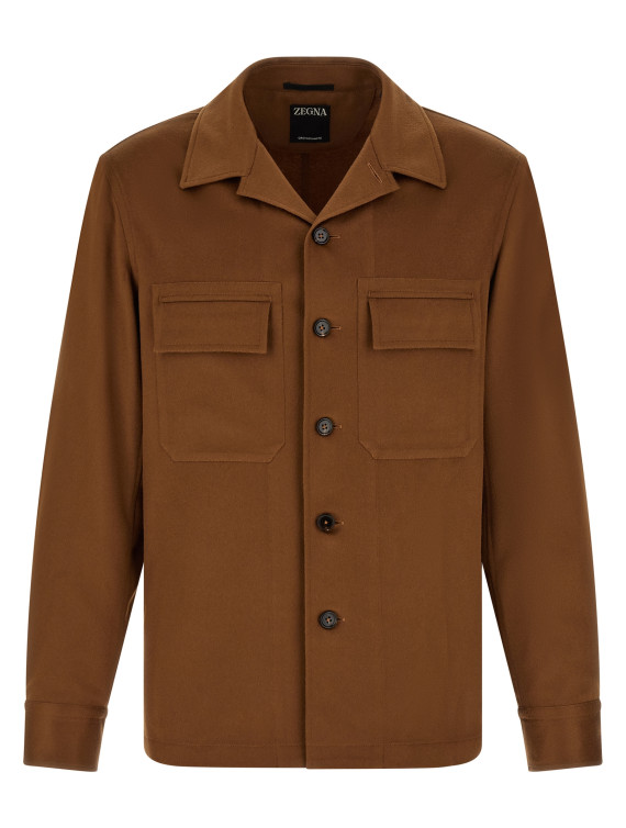 Рубашка, блузка ZEGNA Oasis Cashmere Overshirt (E8V46SOT6B092) #1