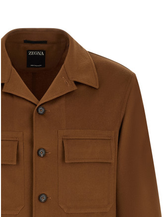 Рубашка, блузка ZEGNA Oasis Cashmere Overshirt (E8V46SOT6B092) #