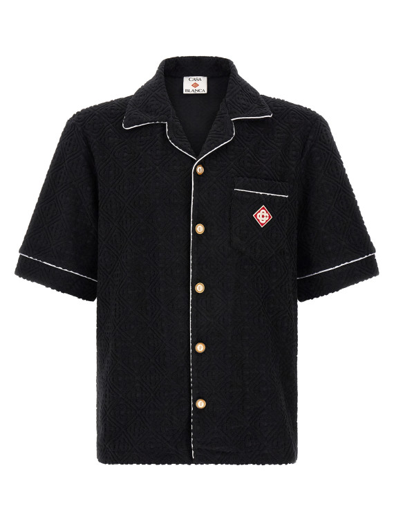 Пуховая куртка CASABLANCA 'Toweling Monogram' (MPF26SH08502BLACK) #1