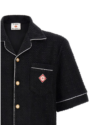 Пуховая куртка CASABLANCA 'Toweling Monogram' (MPF26SH08502BLACK) #