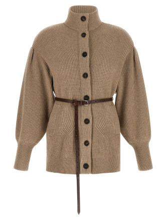 Свитер, кардиган BRUNELLO CUCINELLI English half-ribbed cardigan
