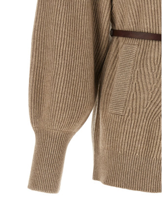 Свитер, кардиган BRUNELLO CUCINELLI English half-ribbed cardigan (M16750836C077) #