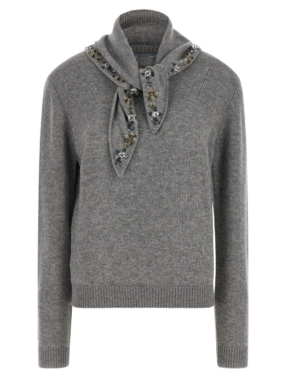 Свитер, кардиган PRADA Jewel bandana sweater (P24F3FSOOO17E2F0031) #1