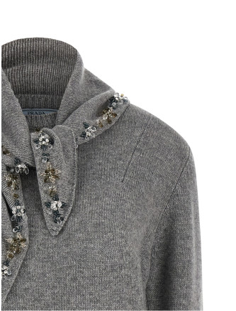 Свитер, кардиган PRADA Jewel bandana sweater (P24F3FSOOO17E2F0031) #
