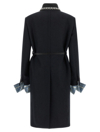 Пальто, тренч PRADA Jewel collar coat (P649TRSOOO11H4F0008) #