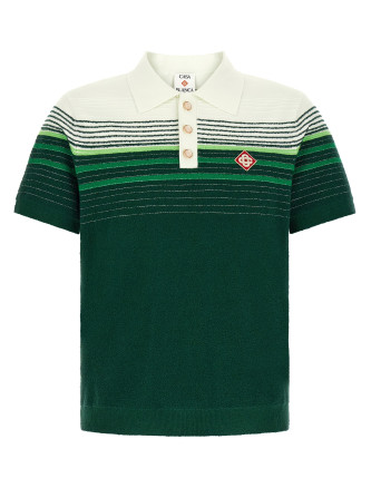 Поло CASABLANCA 'Bouclé Stripes'