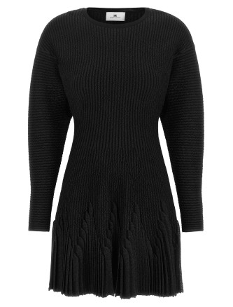 Мини ELISABETTA FRANCHI Knitted pleated dress