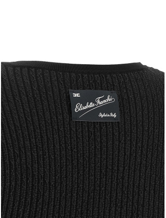 Мини ELISABETTA FRANCHI Knitted pleated dress (AM12S66E2110) #
