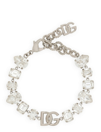 Браслет DOLCE & GABBANA Bracelet with rhinestones and logo
