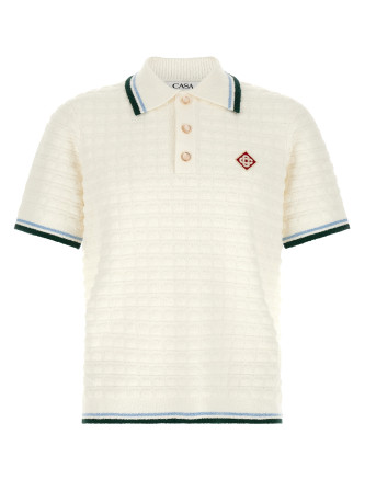 Поло CASABLANCA Bouclé polo shirt