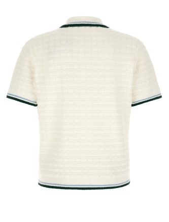 Поло CASABLANCA Bouclé polo shirt (MPF26KW99901WHITE) #