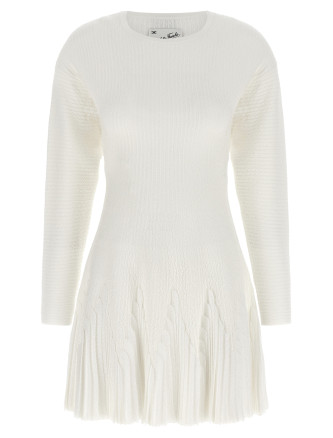Мини ELISABETTA FRANCHI Knitted pleated dress