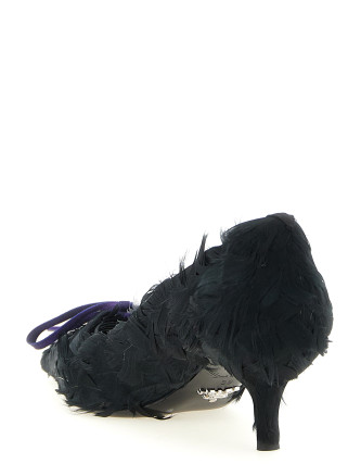 Өкшелі аяқ киім PRADA Satin and feather pumps (1I615OFA055C1QF0002) #