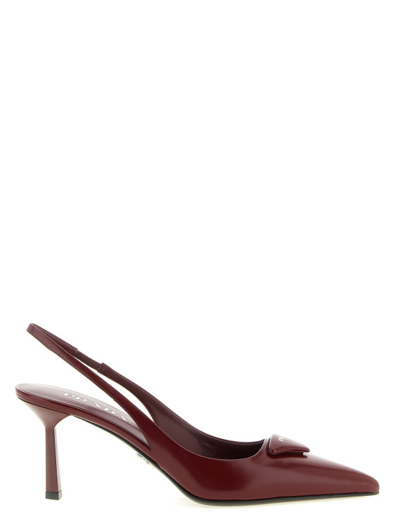 Высокие каблуки PRADA Brushed leather slingback (1I901MFDD75055F0D27) #1