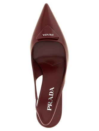 Высокие каблуки PRADA Brushed leather slingback (1I901MFDD75055F0D27) #