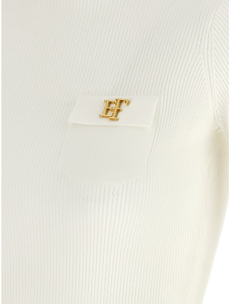 Свитер, кардиган ELISABETTA FRANCHI Turtleneck embroidery à jour (MK05B66E2360) #