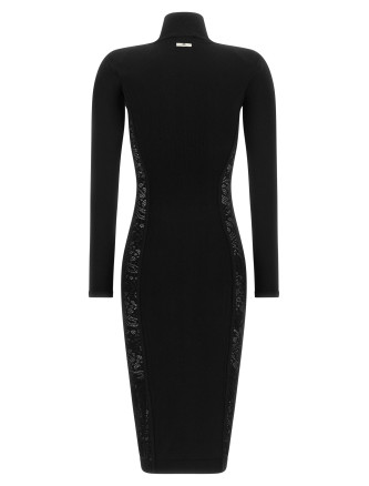 Миди ELISABETTA FRANCHI Knitted and lace dress (AM28Q66E2110) #