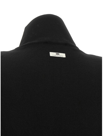 Миди ELISABETTA FRANCHI Knitted and lace dress (AM28Q66E2110) #