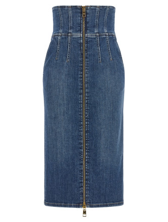 Миди ELISABETTA FRANCHI Denim skirt