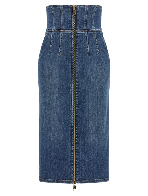 Миди ELISABETTA FRANCHI Denim skirt (GJ01N66E2139) #1