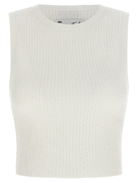 Повседневный топ ELISABETTA FRANCHI Ribbed crop top (TK01S66E2360) #1