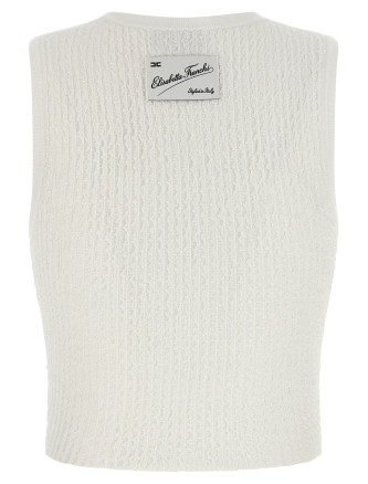 Повседневный топ ELISABETTA FRANCHI Ribbed crop top (TK01S66E2360) #