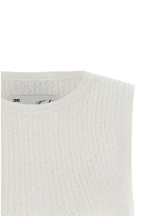 Повседневный топ ELISABETTA FRANCHI Ribbed crop top (TK01S66E2360) #