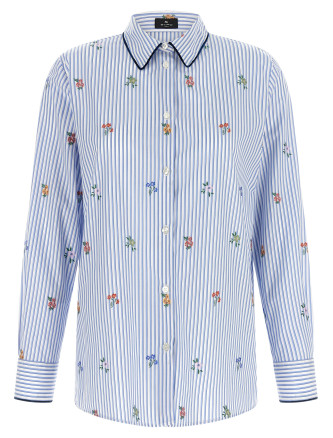 Рубашка, блузка ETRO Floral embroidery shirt