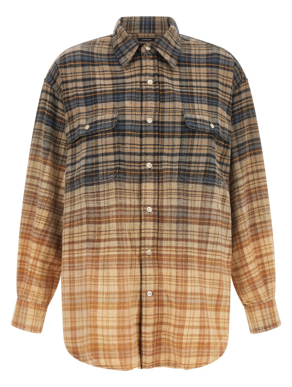 Рубашка, блузка R13 'Boyfriend' (R13WR415R855BDIPBLEACHLIGHTBLUEYELLOWPLAID) #1