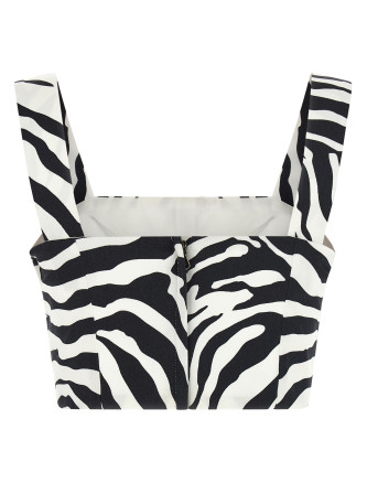 Вечерний топ DOLCE & GABBANA 'Zebra' (F74L3TFSFJ2HWAGN) #