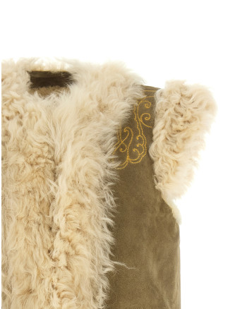 Мех, шуба ETRO Peacock embroidery vest (WROG0007AR11QM0428) #