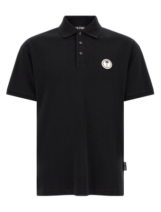 Поло PALM ANGELS Logo patch polo shirt
