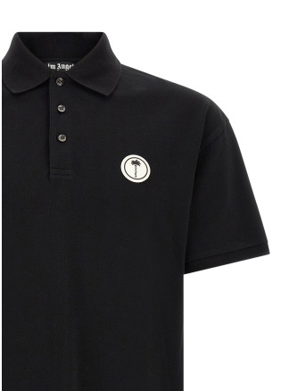 Поло PALM ANGELS Logo patch polo shirt (PAMGB002FB0011003) #