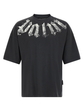 Футболка PALM ANGELS Craquelé gothic print t-shirt